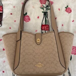 Coach Beige Signature Tote
